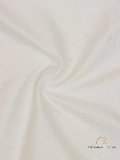 Dyeable Handwoven Pure Kora Cotton Meenakari Banarasi Suit Fabric