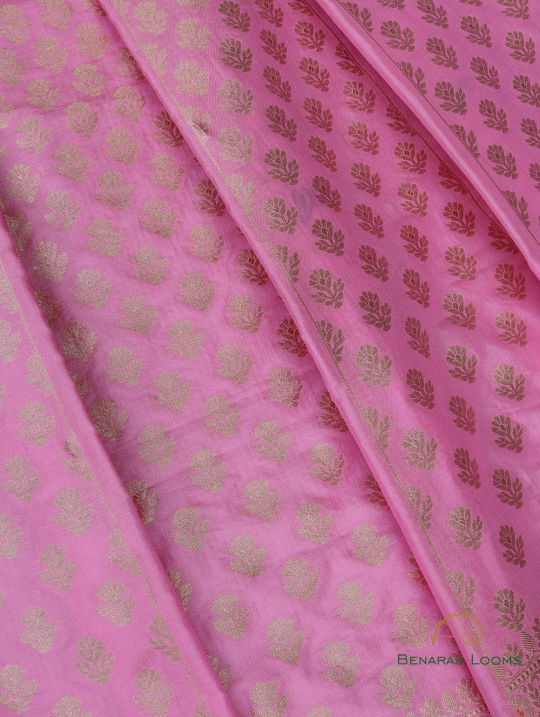 Eesha Light Pink Handwoven Pure Kataan Silk Banarasi Kalidar Lehenga