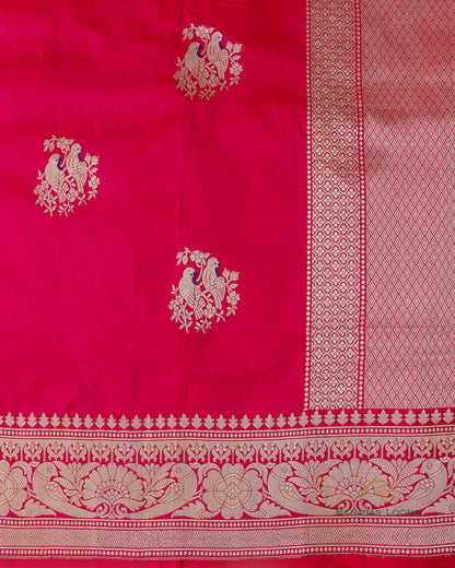 Handwoven Pure Kataan Silk Kadhua Buti Shikaargah Benarasi Saree