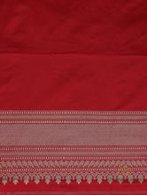 Load image into Gallery viewer, Red Handwoven Pure Silk Banarasi Saree
